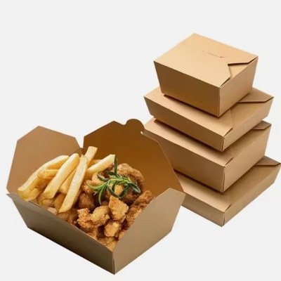 주문 누출 방지 크래프트 종이 파티용 점심 상자 냉장고 안전 친환경 online manufacture