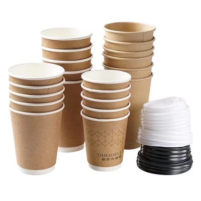 Beli Double Layer 16oz Paper Coffee Cups Eco Friendly Hot Drink Paper Cup online manufacture