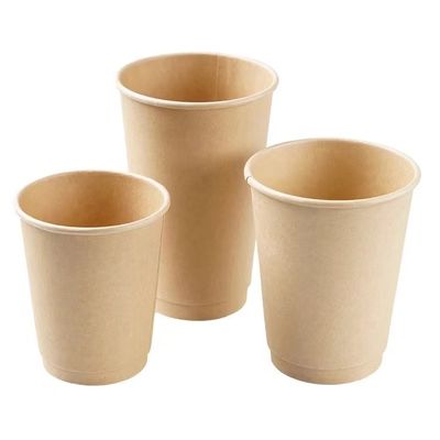 acheter 8 oz de film PE/PLA compostable double paroi tasses de papier ustensiles de table durable online manufacture