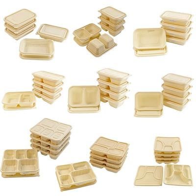 주문 500ml 천연 2 격자 옥수수 스타이크 식품 저장 용기 점심 상자를 넣을 수 있습니다 online manufacture