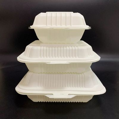 주문 안전하고 환경적으로 분해 가능한 포장 상자 600ml 옥수수amidal 식품 용기 online manufacture