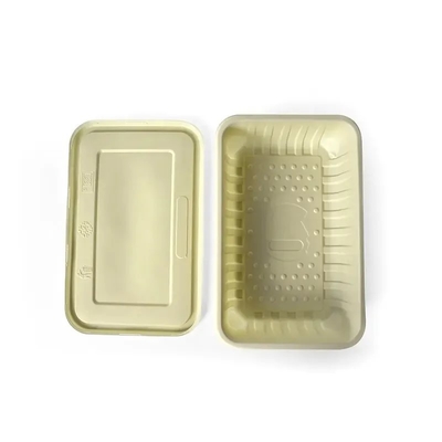 kopen Eco-vriendelijk Biologisch afbreekbaar Beige kleur Maïszetmeel Wegwerp-fastfoodcontainer met deksel online manufacture
