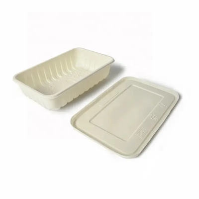 kopen Biologisch afbreekbaar maïszetmeel, milieuvriendelijk, eenmalig fastfoodcontainer met deksel met een capaciteit van 650 ml online manufacture