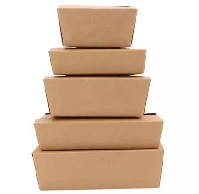 kupować 720 ml pojemnik żywnościowy do jedzenia pudełko z papieru kraft do pakowania na piknik online manufacture
