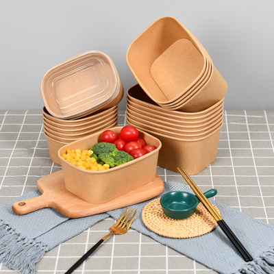 comprar Bolsa de papel rectangular de marca personalizada de 650 ml con tapas online manufacture