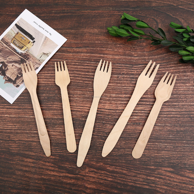 comprar 180 mm Forquilhas de madeira compostáveis para festas e restaurantes online manufacture