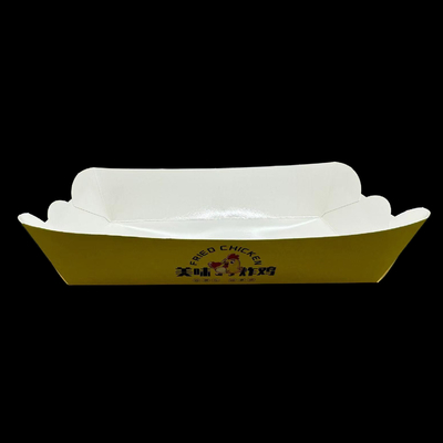 satın al Kağıt tekne tepsisi kağıt yemek tepsisi tekne şeklinde kutu online manufacture
