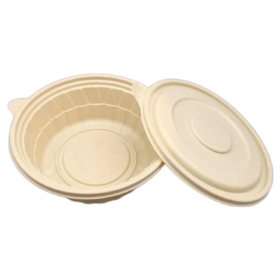 Buy Corn Starch Disposable Salad Bowl Fast Food  Paper Soup Bowl With Lid 800ML online manufacture