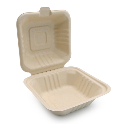 acheter Cane à sucre Bamboo Pulp Hamburger Boîte Camping Parties Déjeuners Plaques d'emballage alimentaire en papier online manufacture