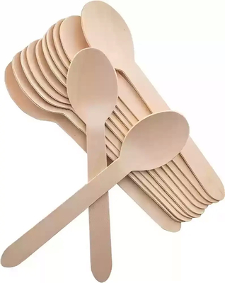 acheter Ensemble de couverts en bois biodégradables jetables 100% écologique cuillère à soupe en bois compostable online manufacture