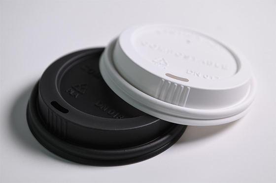 satın al Biyolojik olarak parçalanabilir CPLA Kahve fincanı kapağı Sıcak ve soğuk içecek için plastik olmayan samansız kapağı online manufacture