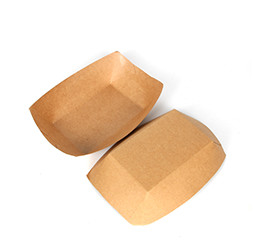 satın al Özel LOGO Yazdırılmış Eko Dostu Kahverengi Kraft Kağıdı Masa Tablosu 100ml-1000ml Kraft Kağıdı Tekne Kutusu online manufacture