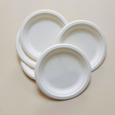 comprare 6 pollici piatti di carta circolari usa e getta di canna da zucchero pasta di carta piatti di festa compostabili 100% biodegradabili piatti di bagagli online manufacture