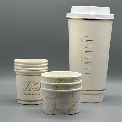 Купить На заказ для вывоза Портативная Kraft Craft Cup Отель Ресторан Бумажные чашки для кофе Двойная стена с крышками online manufacture