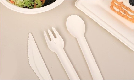 acheter GZ Bio 4 pouces Set de couverts jetables en papier Cuillère avec papier Kraft Conception du motif d'emballage extérieur online manufacture