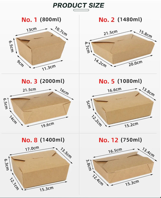 Mua GZ Bio BPI Chất chứa thực phẩm Kraft phân hủy sinh học Kraft hộp đồ ăn trưa dùng một lần Kraft hộp gà mang ra ngoài online manufacture
