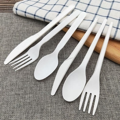 comprare all'ingrosso Set di posate biodegradabili CPLA monouso composto da cucchiaio, forchetta, cucchiaio per le parti, posate in carta online manufacture