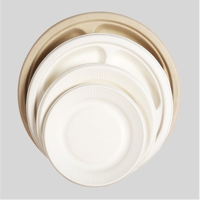 Buy Environmental Friendly Degradable Disposables Dinnerware Tableware Compostable Bagasse Paper Plate Pulp Bagasse Plate online manufacture