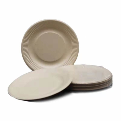 Beli Grosir Kompos Pencuci Dessert Pulp Paper Plate Party Makan Malam Ulang Tahun Baki Round Paper Disposable online manufacture