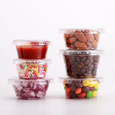 Beli PLA Biodegradable Clear Plastik Restoran Plastik Saus Cangkir Wadah dengan Cup Porsi Tutup online manufacture