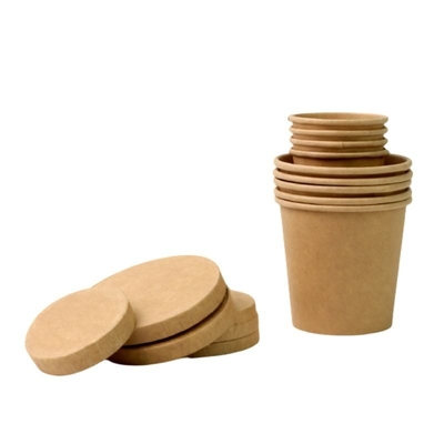 acheter Contenant alimentaire jetable personnalisé Coupe en papier kraft brun online manufacture