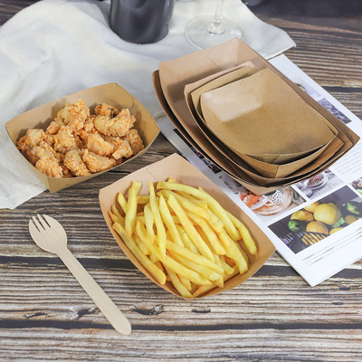 Buy Versatile Kraft Paper Boat Tray Oven,burger Holder Box online manufacture