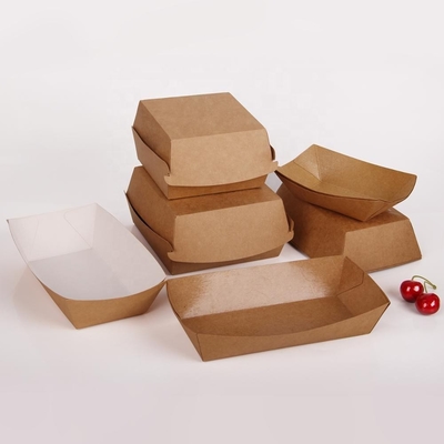 Beli Kotak hamburger bergelombang sekali pakai dan kotak kentang goreng Kotak kemasan kertas kraft untuk hamburger online manufacture