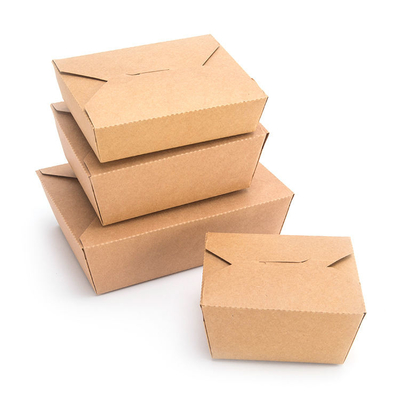 Buy Recycled Brown Kraft Paper Food Grade Packaging Box Salad Sandwich Takeaway Food Lunch Box online manufacture