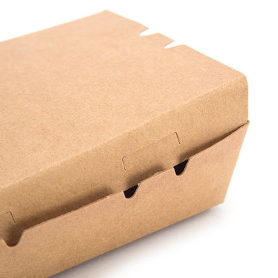 Buy Biodegradable Large Clamshell Meal Box Takeaway Hot Food Salad Paper Packaging Box online manufacture