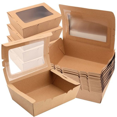 satın al Geri dönüştürülebilir Kağıt Kutusu Pencereli Açık Pvc Pencere Kutusu Çikolatalı Kekler Fırınlı Pasta Kutusu online manufacture