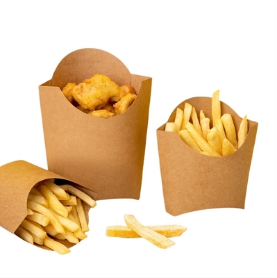 Beli Kraft Paper French Fries Cup Fast Food Packaging Container Kotak makanan ringan goreng online manufacture