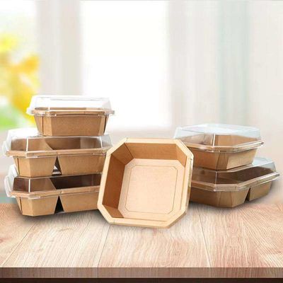 comprar Tigelas Ovais de Papel Kraft para Impressora Personalizada, Tigelas Descartáveis de Papel, Tigelas Kraft de Papel de 26oz com Tampas online manufacture