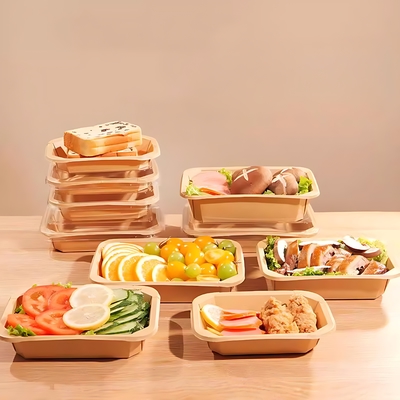 Mua Môi trường thân thiện Kraft giấy chứa thực phẩm hình chữ nhật & hình tám hộp salad dùng một lần cho dã ngoại ngoài trời online manufacture