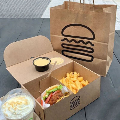 satın al Özel Basılmış Tavuk Burger Kağıt Kutusu Balık ve Cips Patates kızartması Sokak Atıştırmalığı Fast Food Paketleme Kutusu online manufacture