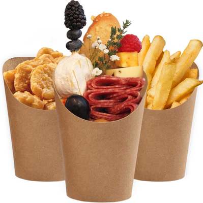 comprar Grado alimenticio papas fritas Cajas de embalaje de alimentos Cartón Kraft para llevar / para llevar Cajas de freír francés Caja para restaurante / caja de gofres online manufacture