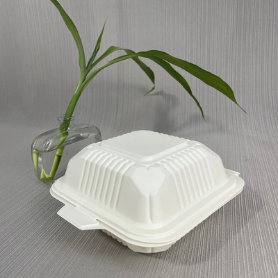 생분해성 식품 용기 일회용 가져갈 수 있는 옥수수amidal clamshell 식품 점심 상자