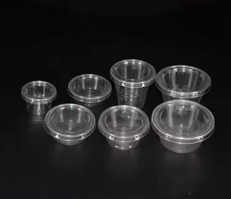 4oz di PLA condimento tazze di plastica tazze di plastica con coperchio durevole