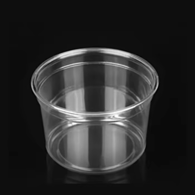 耐久性のあるバイオプラスチックのPLAテーブル用品 片付け可能な生物分解性透明容器 蓋付き