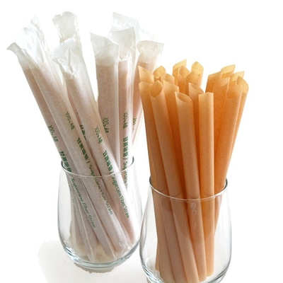 Gepersonaliseerde smoothie bagasse drinkstrooitjes suikerrietvezel milieuvriendelijk materiaal bagasse strooitjes