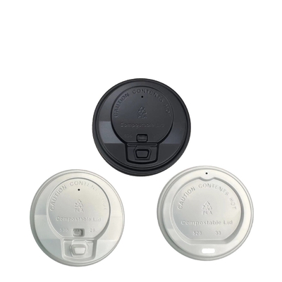 Protección del medio ambiente tapa de taza de café PLA biodegradable no plástica sin pajita tapa ecológica