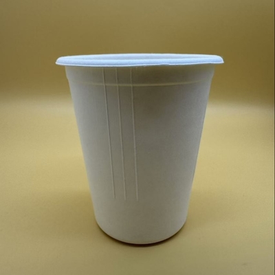 12 oz de tasse en papier biodégradable jetable et couvercles pour les boissons à emporter