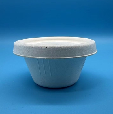 Coupe à sauce en papier biodégradable 3 oz Coupe à sauce biodégradable et jetable avec couvercle