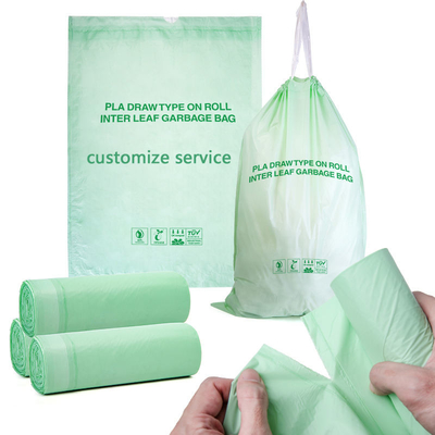 sac à ordures en plastique jetable à corde de traction poubelle de cuisine poubelle à rouleaux