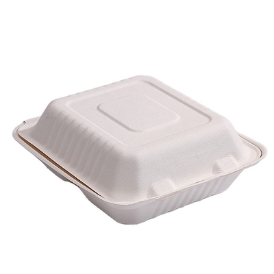 Eco-friendly 6 pollici stoviglie biodegradabili set conchiglie carta da asporto bagaglio da andare polpa di canna da zucchero scatola pranzo