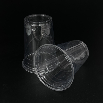 Jednorazowe 8oz 9oz 10oz 12oz 16oz 20oz 24oz Markowe logo Niestandardowo wydrukowane przejrzyste plastikowe kubki PET