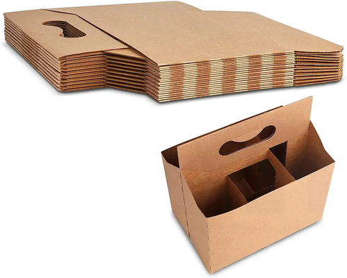 Disegno personalizzato Popolare Vino Cartone Folding Paper Bottle Carrier Birra E Bevande Box
