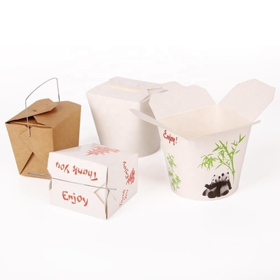 Scatola di carta Kraft Wok Biodegradabile per Noodle
