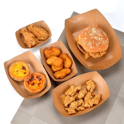 Kraft Trays Boat in forma di insalata scatole regalo per i dolci