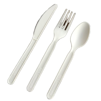 환경 친화적 인 CPLA 옥수수 정말 식기 칼?? 과 포크 콤포스타블 일회용 식기