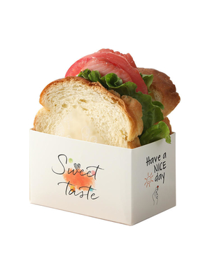 Birch Croissant Bread Paper Tray Disposable Kraft Paper Packaging Box For Sushi Lunch French Fries Burger Sandwich Food Baking